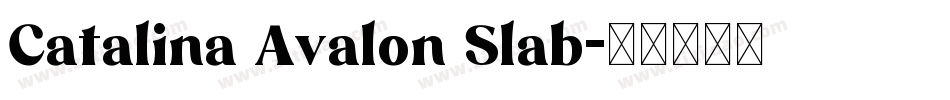 Catalina Avalon Slab字体转换